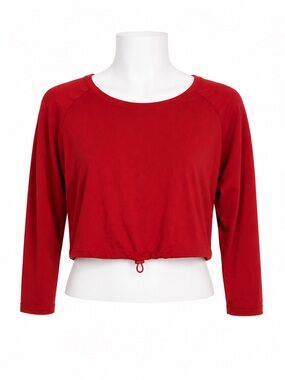 Size L Gymshark Women’s Apex Seamless‎ Crop Long Sleeve Top Red